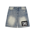 Faded Distressed Baggy Denim Shorts SMG