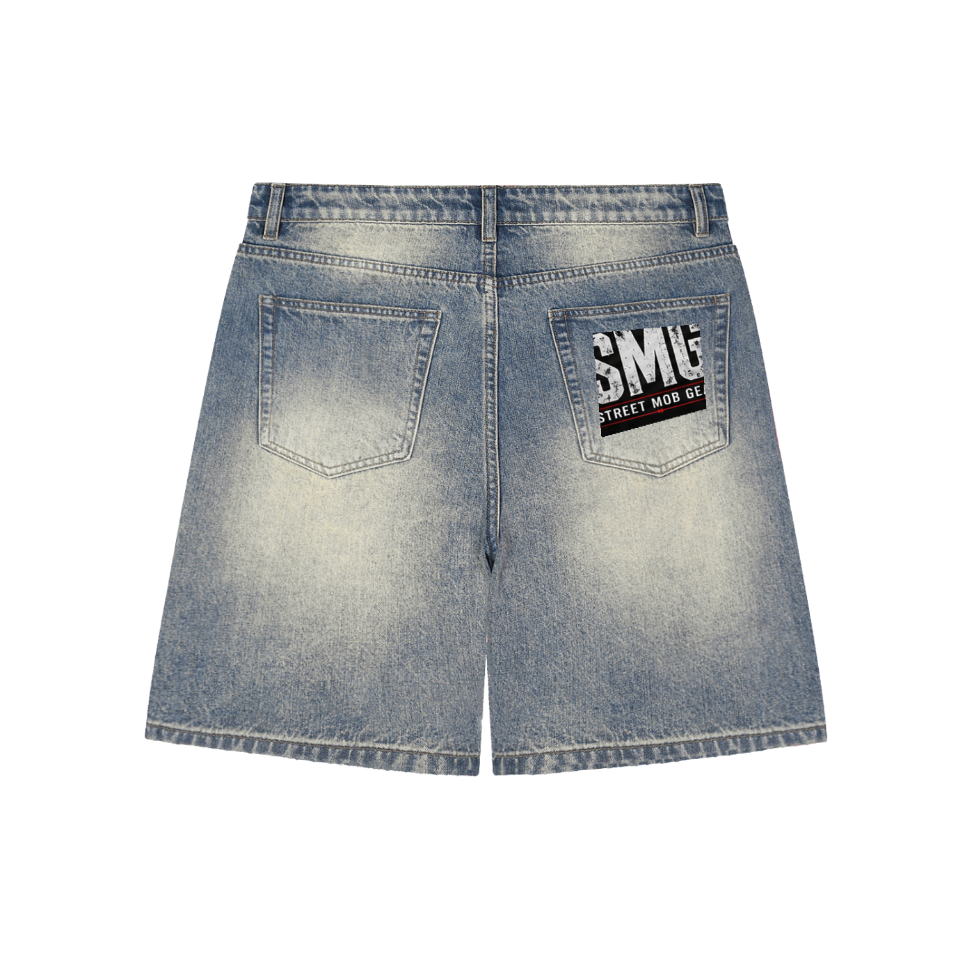 Faded Distressed Baggy Denim Shorts SMG